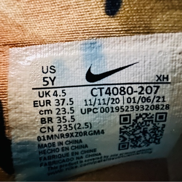 Nike Sneakers Kyrie Ripple 5Y 5 CT4080-207 Camo Net Basketball High Tops - Picture 13 of 14